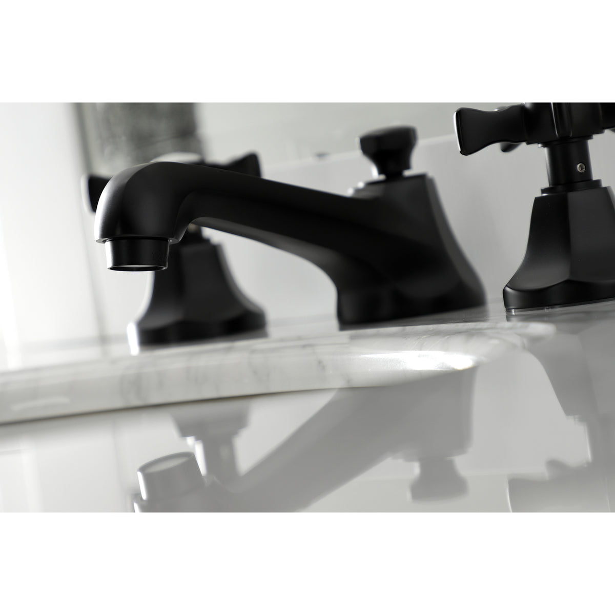 Kingston Brass KS4468NX Hamilton Widespread Bathroom Faucet with Brass Pop-Up