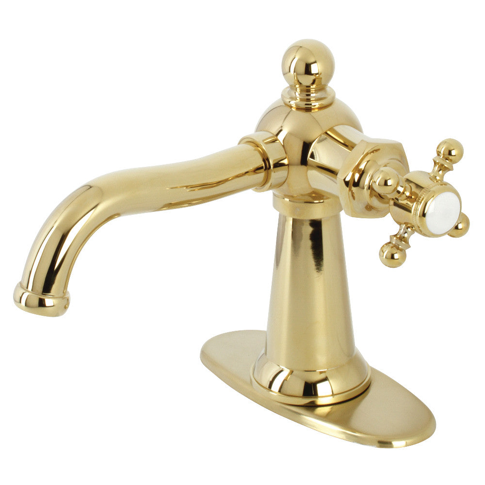 Kingston Brass KSD154BXPB Nautical Single-Handle Bathroom Faucet with Push Pop-Up