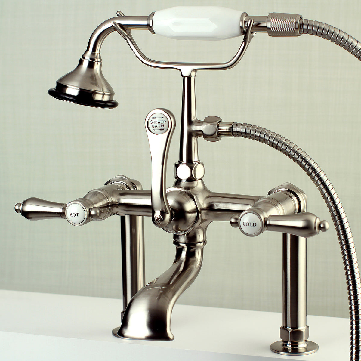 Aqua Vintage Heirloom Deck Mount Clawfoot Tub Faucet