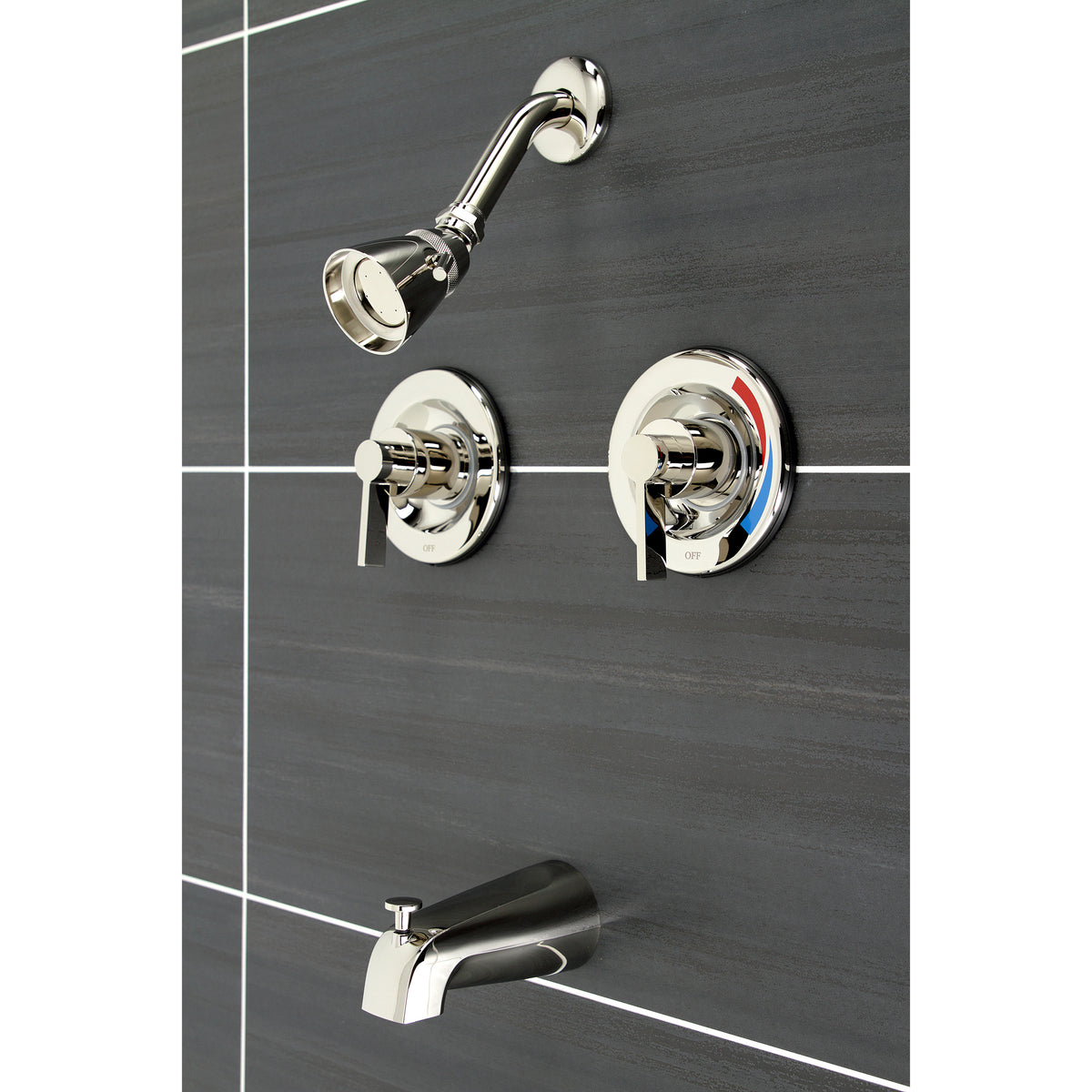 NuvoFusion Two-Handle Tub and Shower Faucet with Volume Control