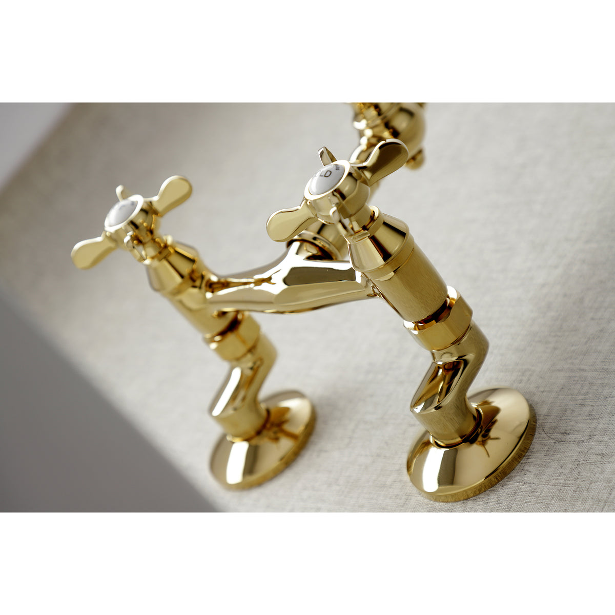 Kingston Brass KS3228BEX 6-Inch Adjustable Center Wall Mount Kitchen Faucet