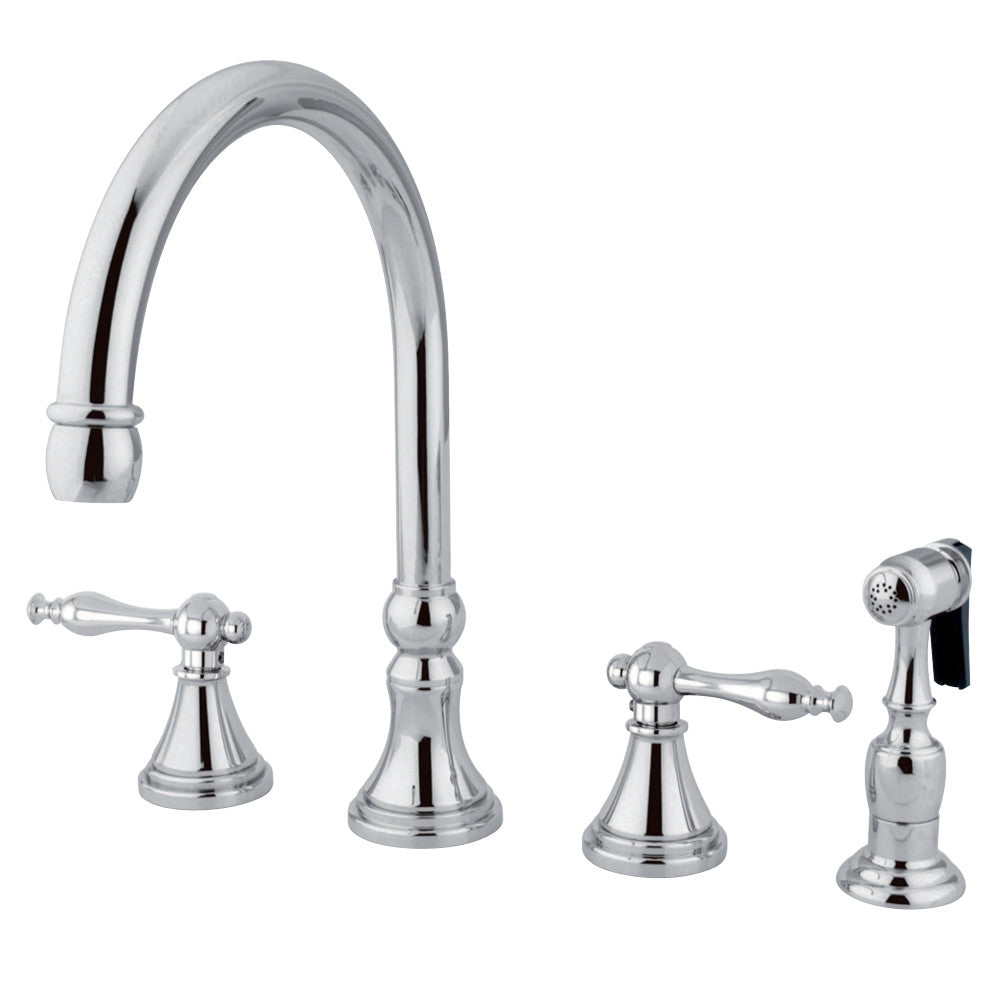 Kingston Brass KS2795NLBS Widespread Kitchen Faucet