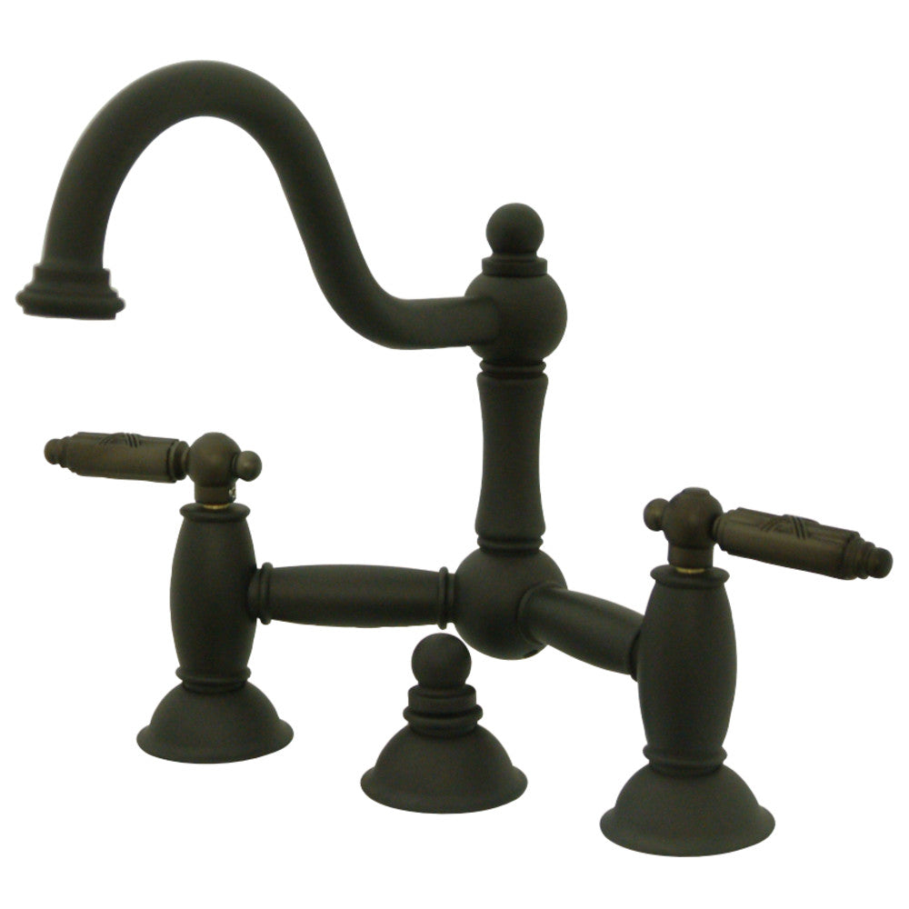 Kingston Brass KS3918GL Restoration Bathroom Bridge Faucet