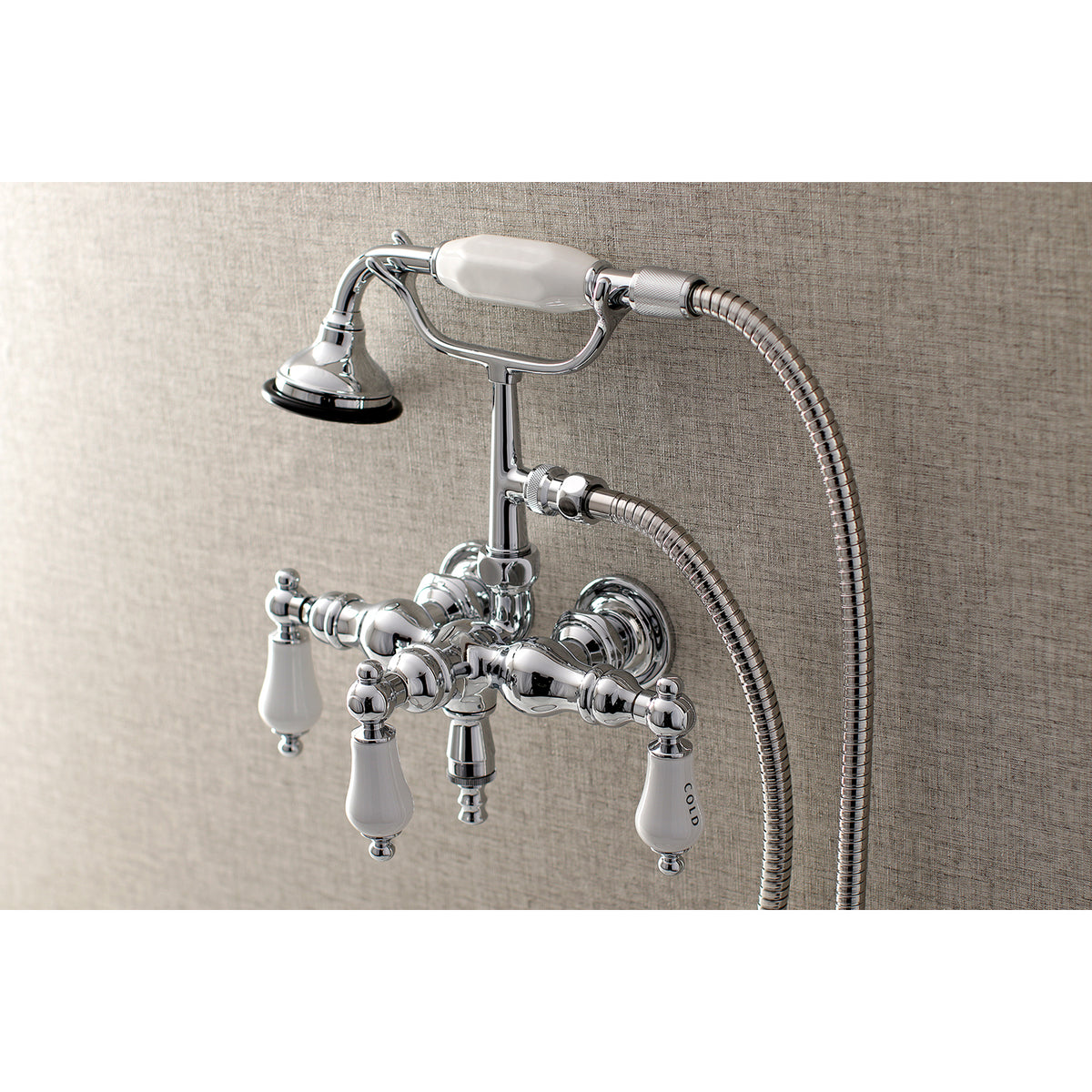 Aqua Vintage Vintage 39510 Inch Wall Mount Tub Faucet with Hand Shower