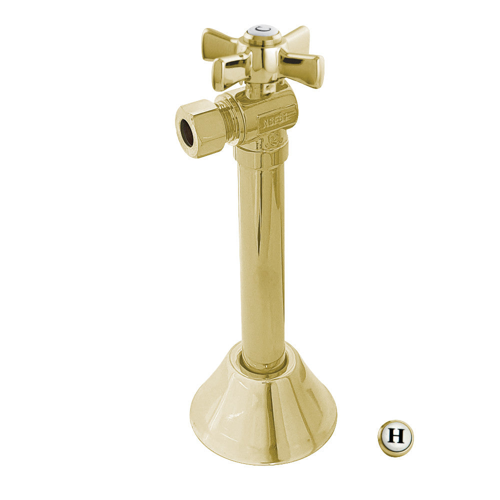 Kingston Brass 1/2" Sweat X 3/8" OD Comp Angle Shut-Off Valve with 5" Extension