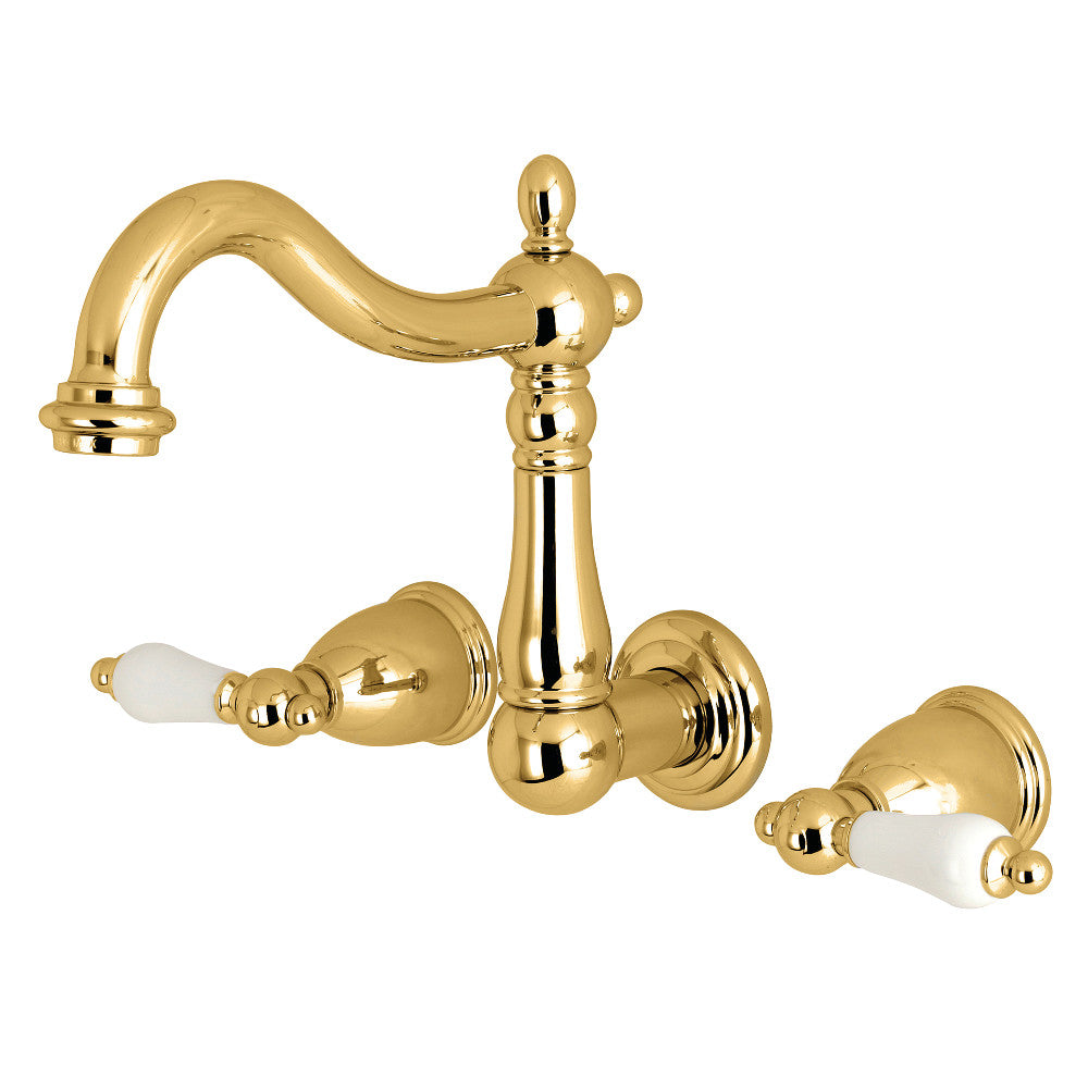 Kingston Brass KS1257PL 8-Inch Center Wall Mount Bathroom Faucet