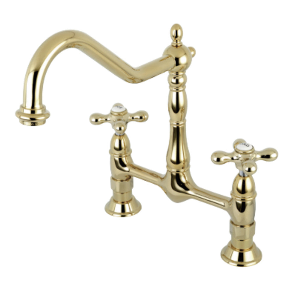 Kingston Brass KS1178AX Heritage Bridge Kitchen Faucet