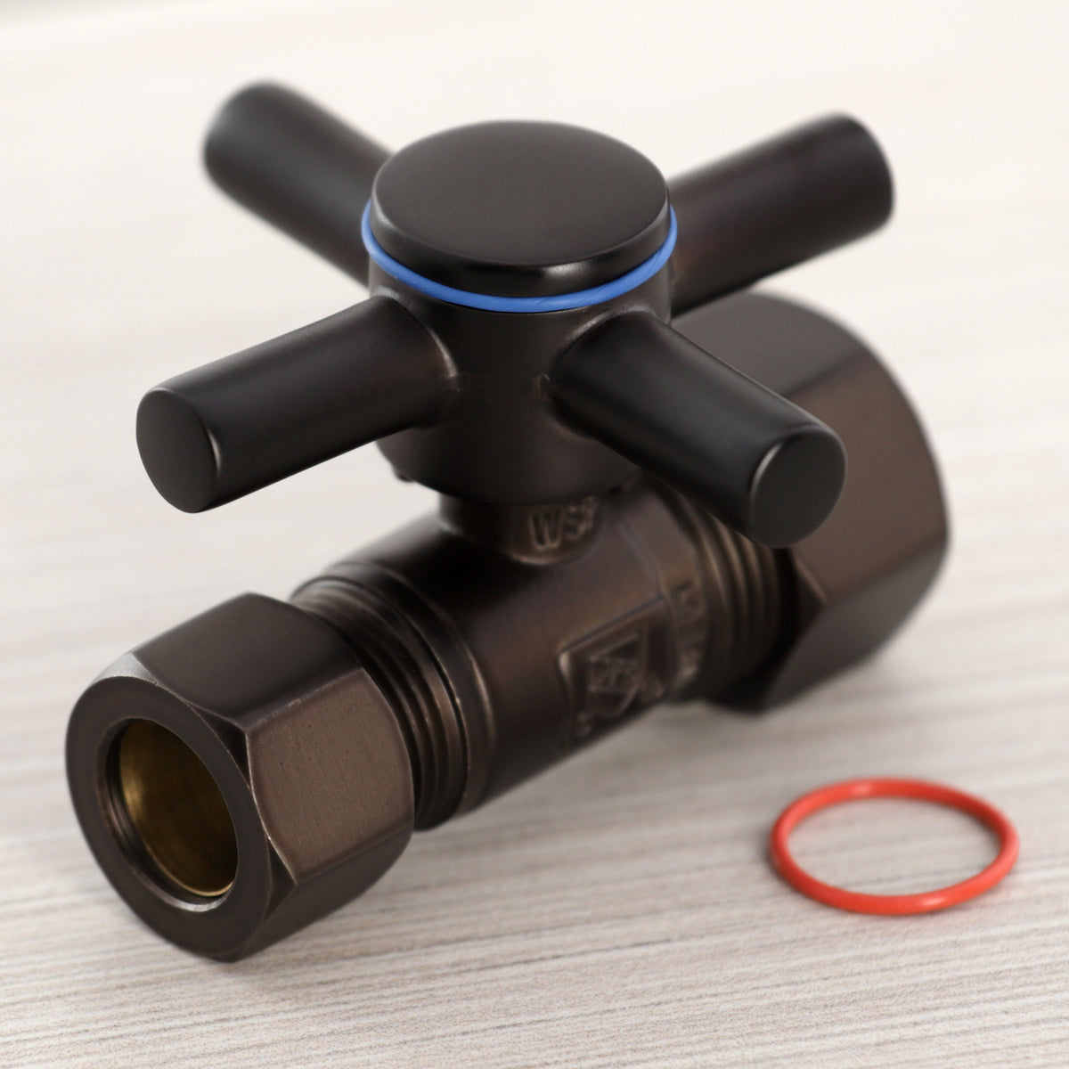 Kingston Brass Concord 5/8" IPS x 1/2" O.D. Comp Quarter Turn Straight Valve