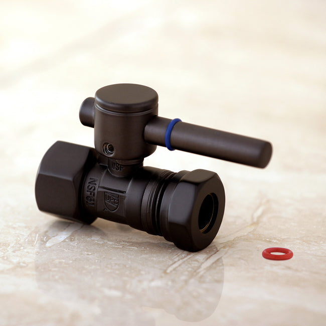 Kingston Brass 1/2" FIP x 1/2" or 7/16" Slip Joint Straight Shut-Off Valve