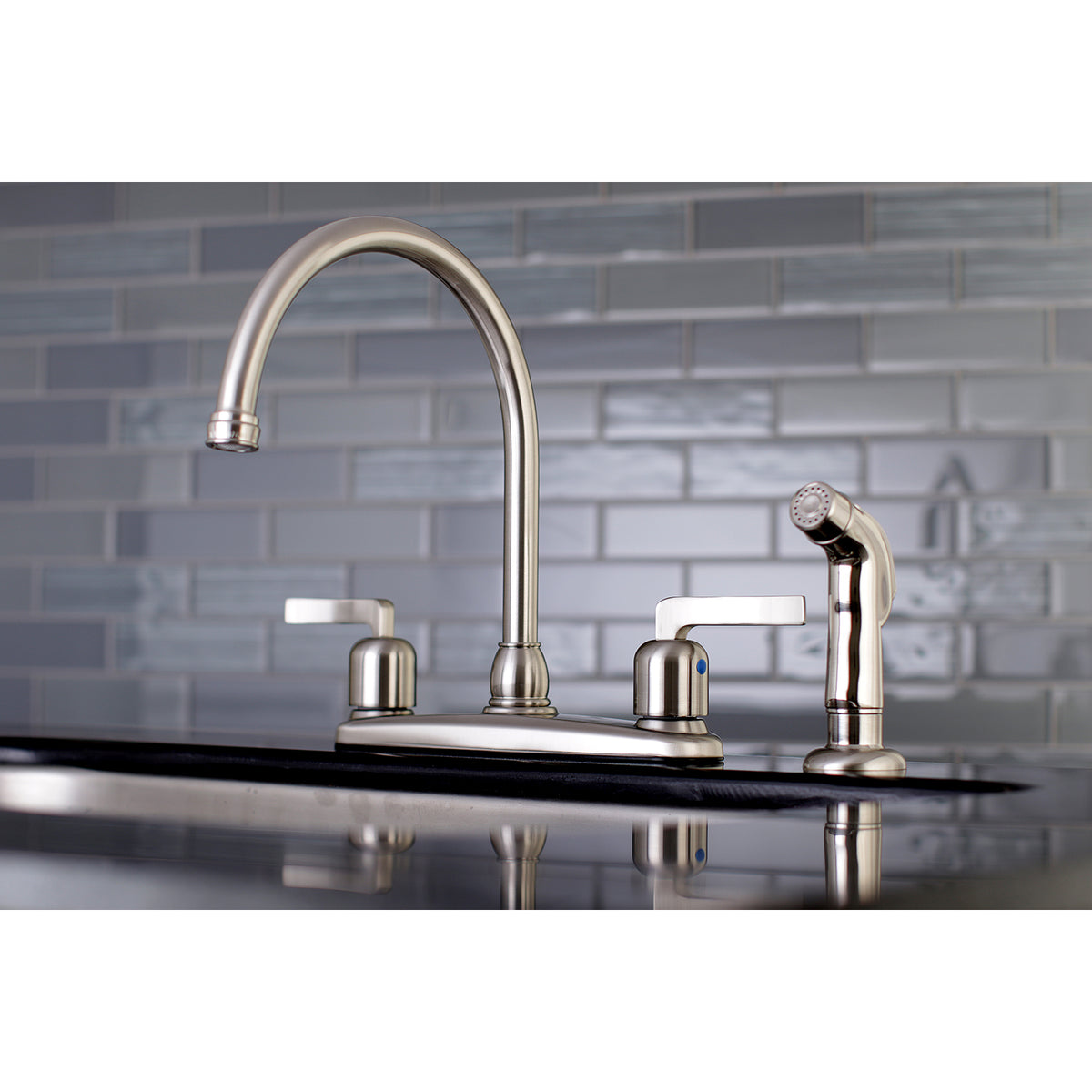 Kingston Brass FB791EFLSP Centurion 8-Inch Centerset Kitchen Faucet with Sprayer