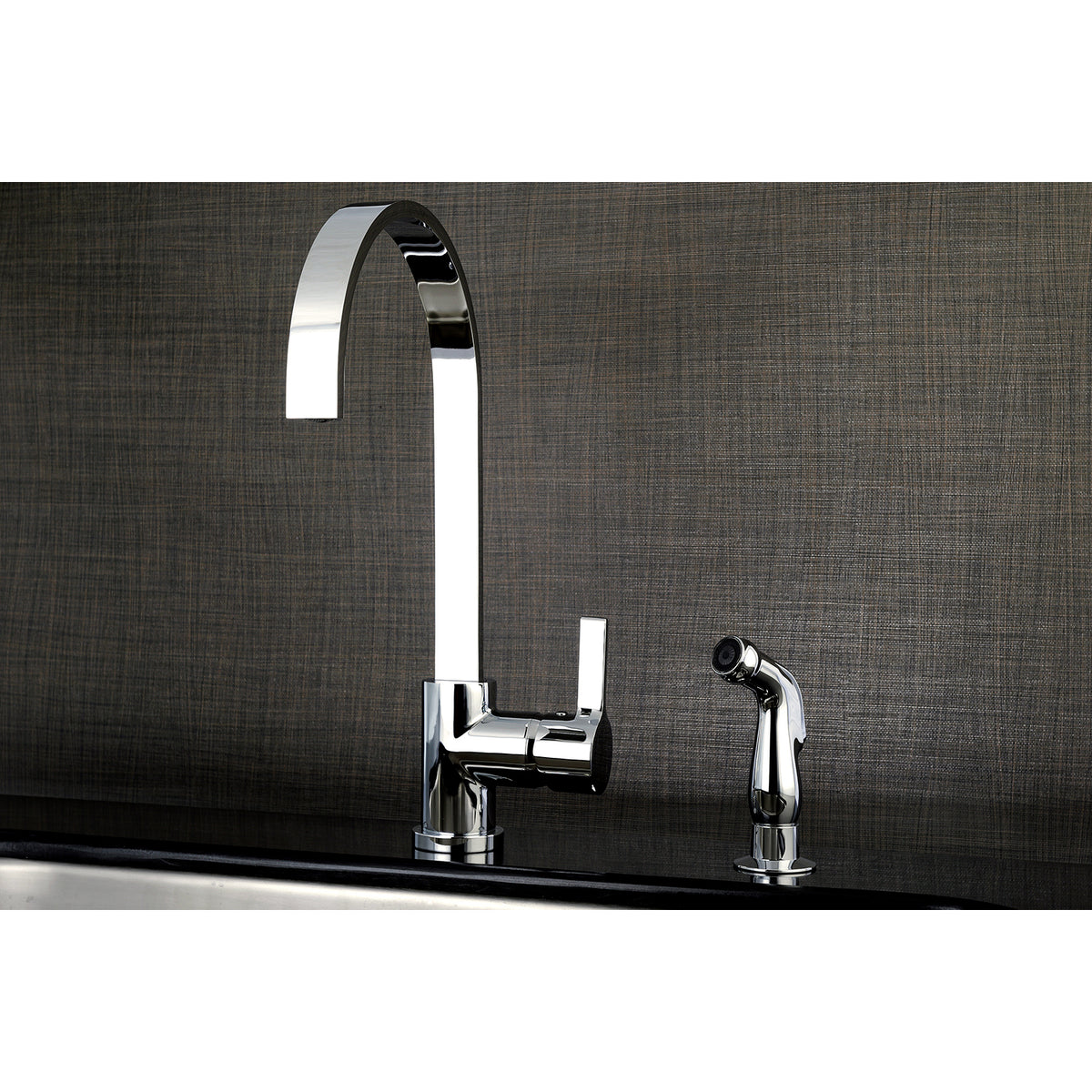 Gourmetier LS8713CTLSP Continental Single-Handle Kitchen Faucet with Side Sprayer