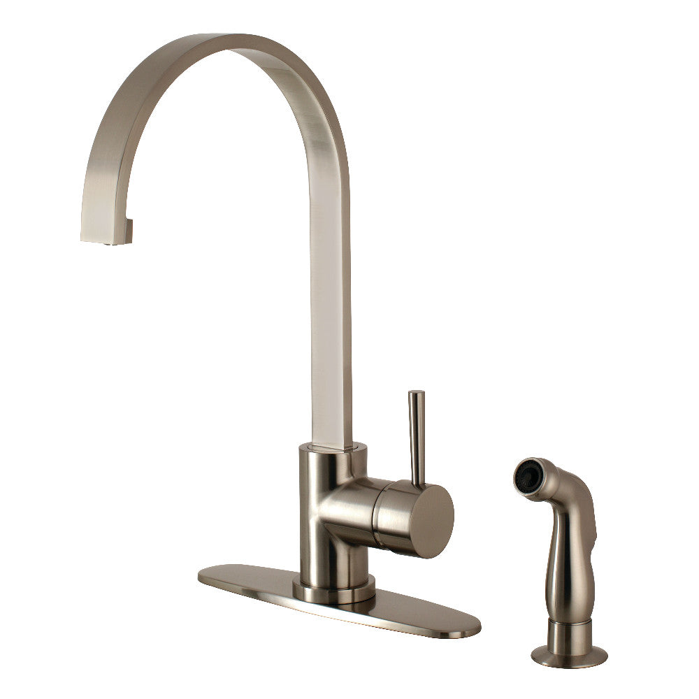 Gourmetier LS8711DLSP Concord Single-Handle Kitchen Faucet with Side Sprayer