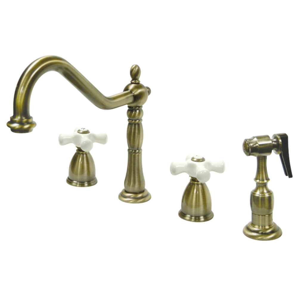Kingston Brass KB1793PXBS Widespread Kitchen Faucet