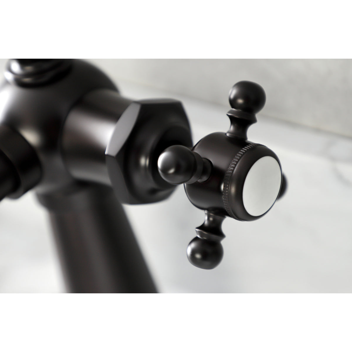 Kingston Brass KSD154BXPB Nautical Single-Handle Bathroom Faucet with Push Pop-Up