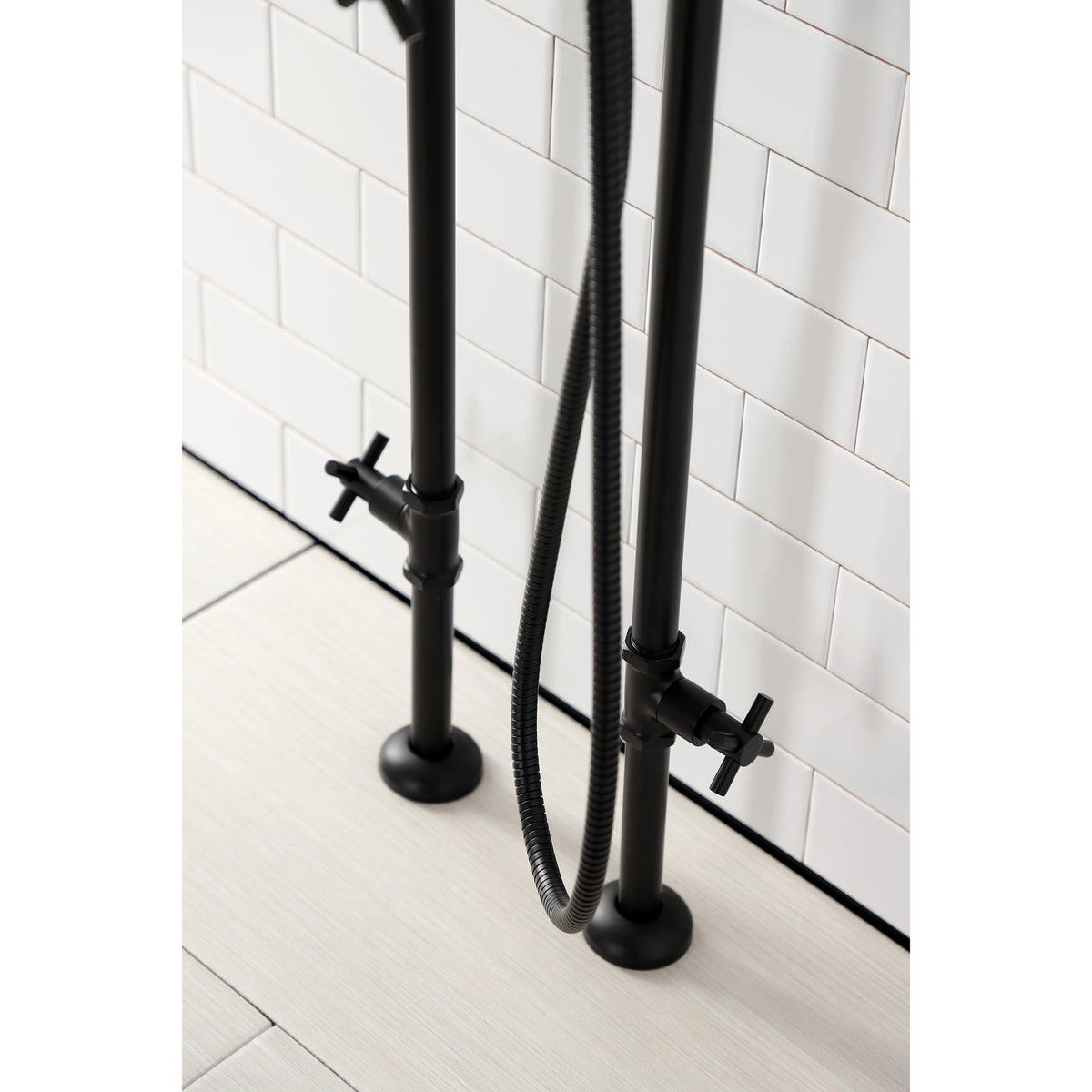 Aqua Vintage Concord Freestanding Tub Faucet with Supply Line, Stop Valve