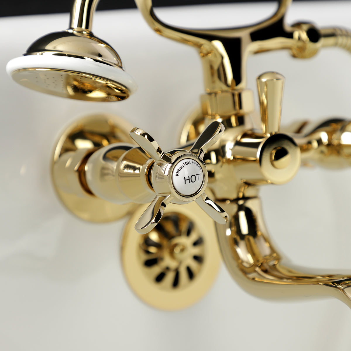 Essex Wall Mount Clawfoot Tub Faucet with Hand Shower