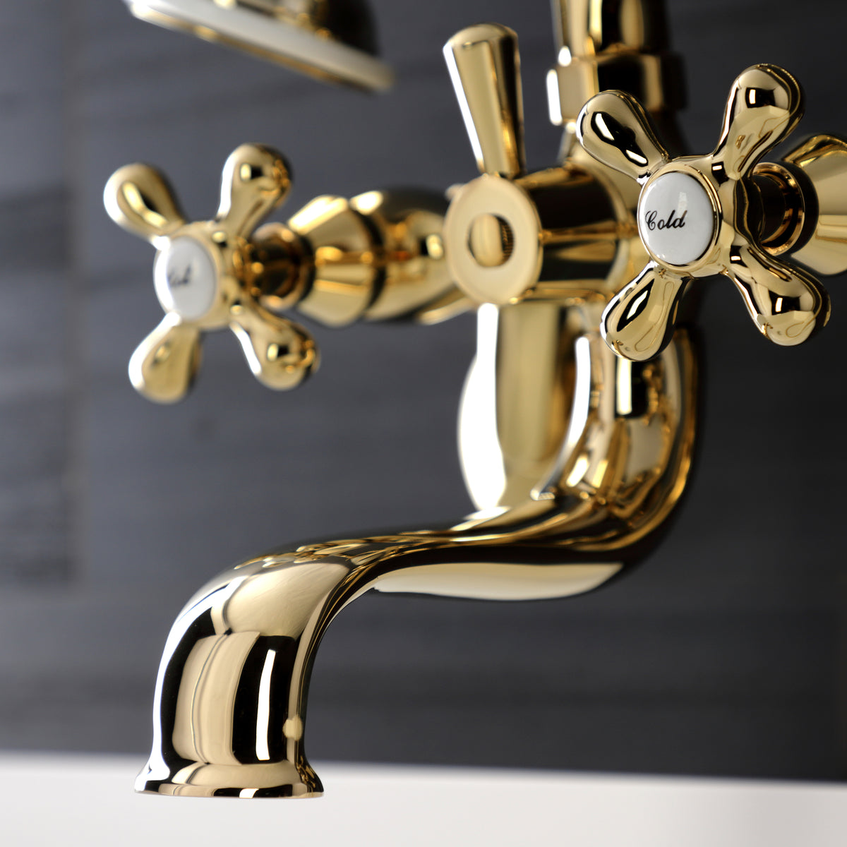 Kingston Wall Mount Tub Faucet with Hand Shower