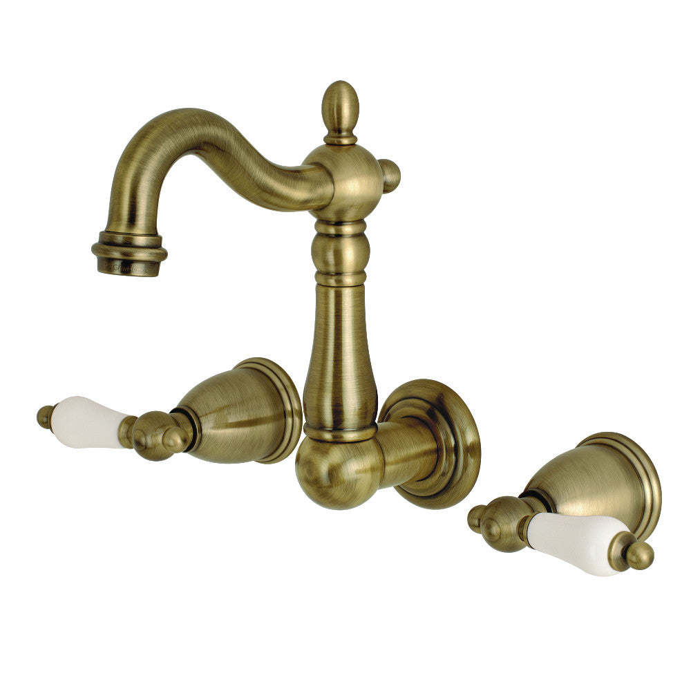 Kingston Brass KS1225PL Heritage Wall Mount Bathroom Faucet