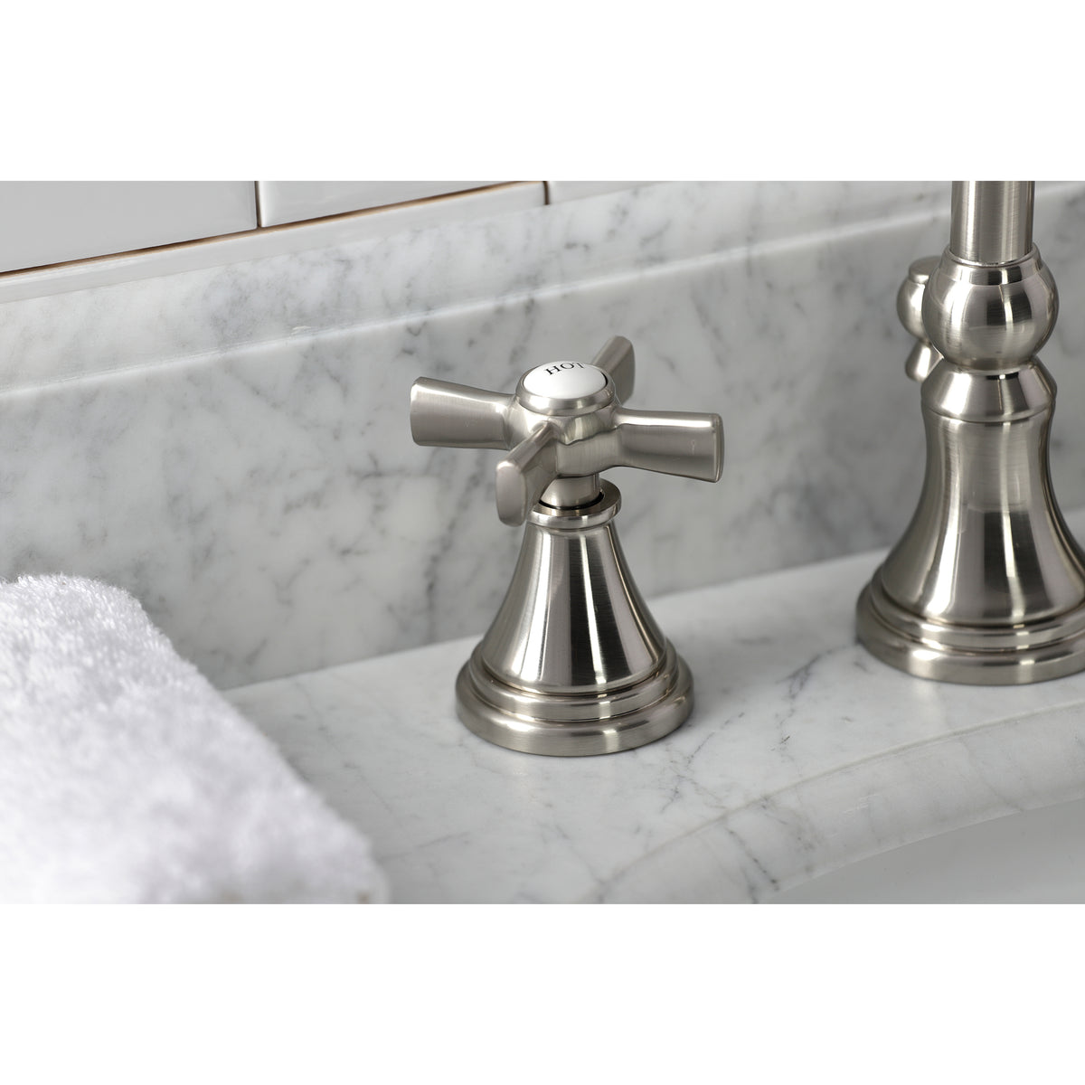Kingston Brass KS2985ZX Millennium Widespread Bathroom Faucet with Brass Pop-Up