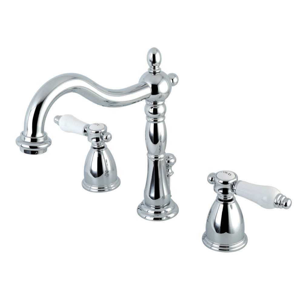 Kingston Brass KB1971BPL Bel-Air Widespread Bathroom Faucet with Plastic Pop-Up