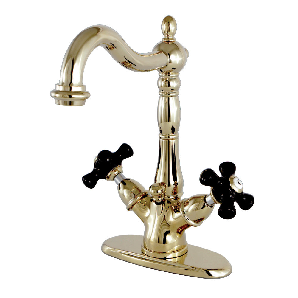 Kingston Brass KS1431PKX Duchess Two-Handle Bathroom Faucet with Brass Pop-Up and Cover Plate