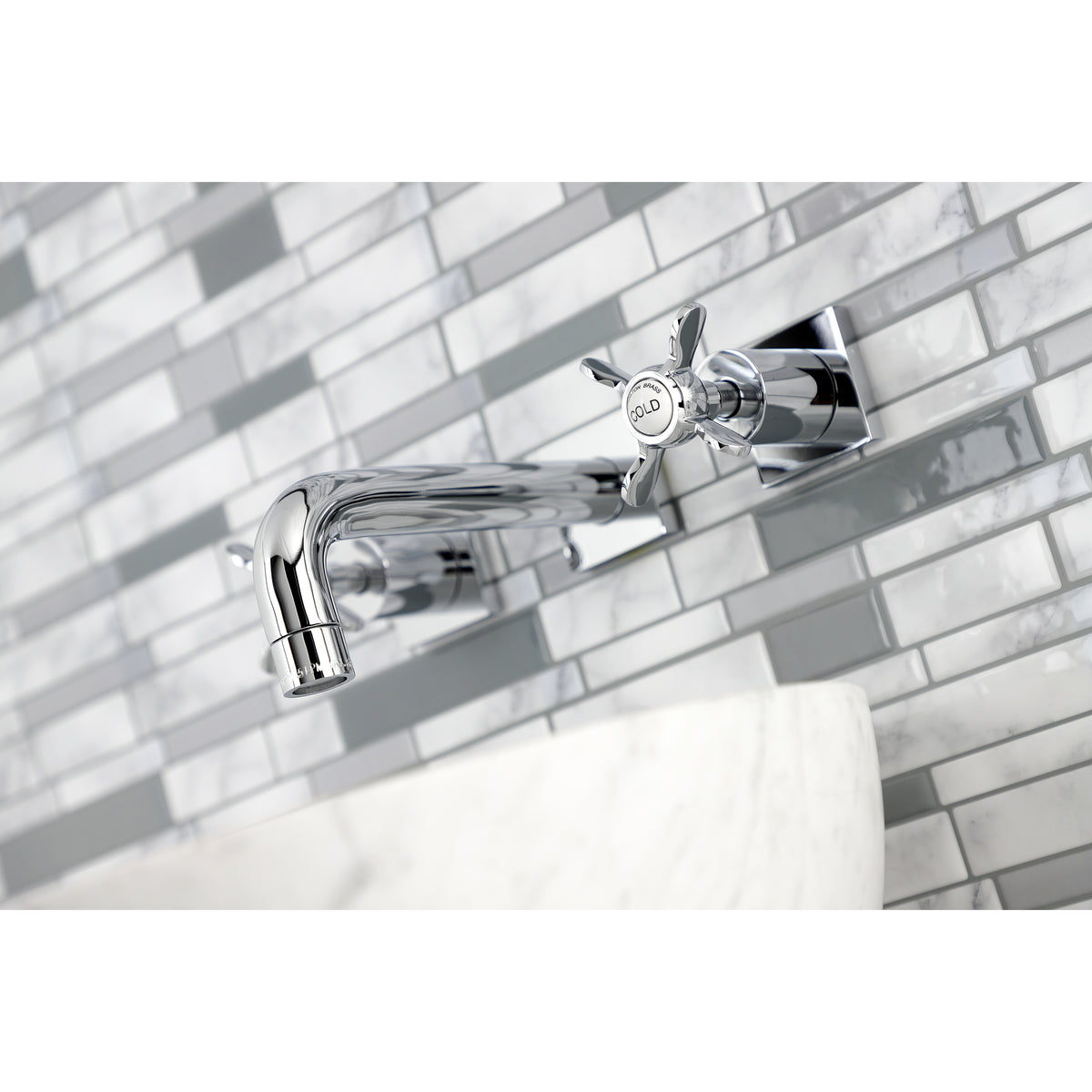 Kingston Brass KS6125BEX Essex Two-Handle Wall Mount Bathroom Faucet