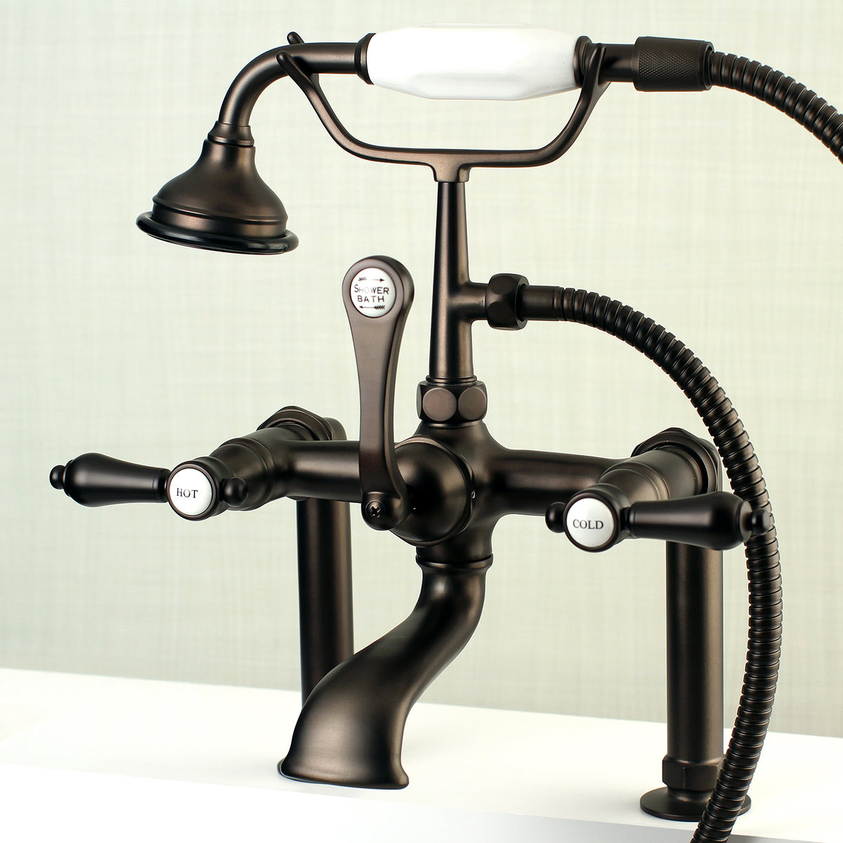 Aqua Vintage Heirloom Deck Mount Clawfoot Tub Faucet