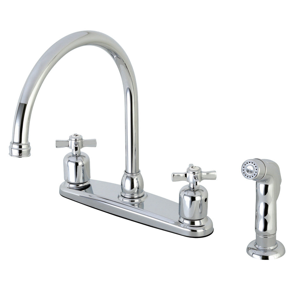 Kingston Brass FB795ZXSP Millennium 8-Inch Centerset Kitchen Faucet with Sprayer