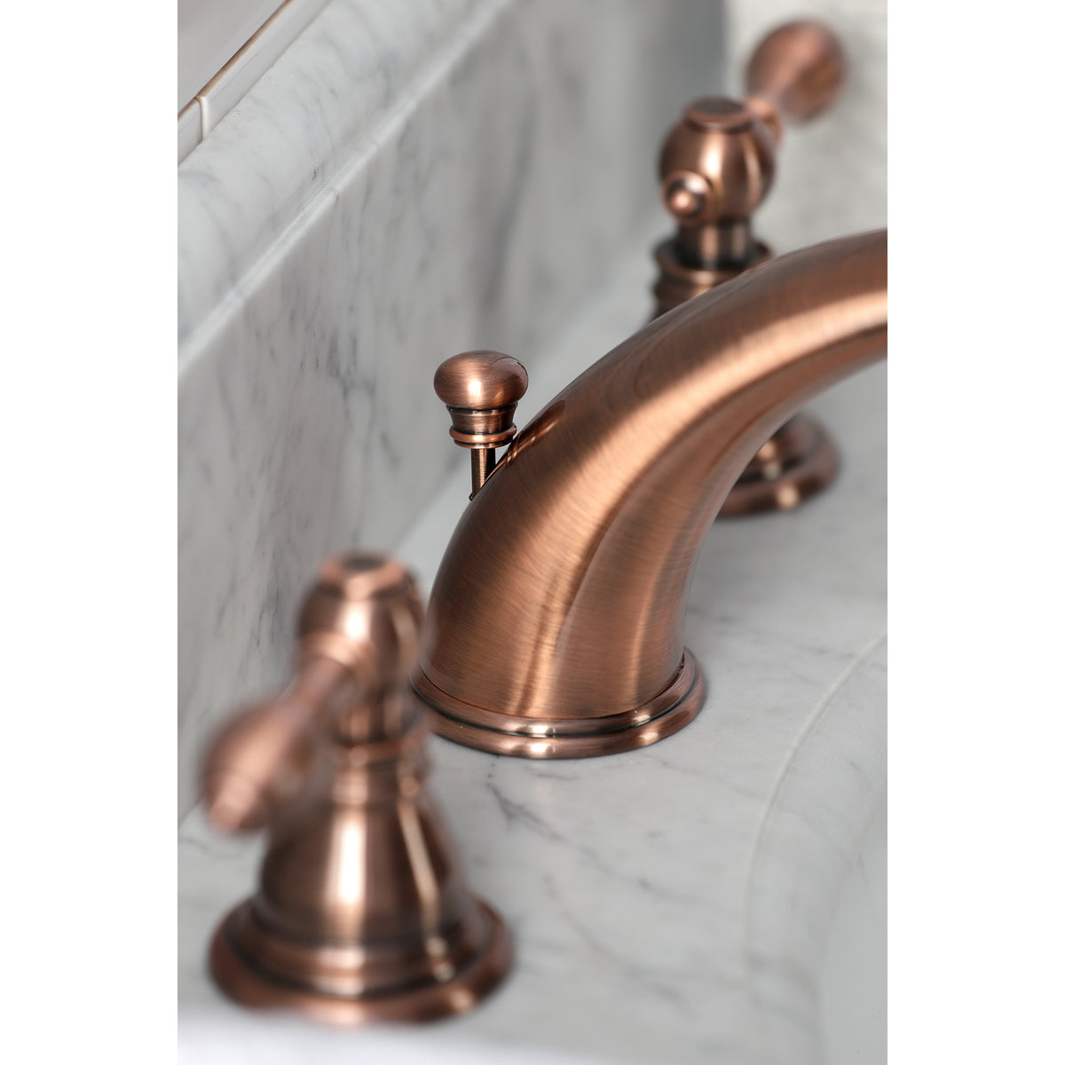 Kingston Brass KB962ACL American Classic Widespread Bathroom Faucet with Retail Pop-Up