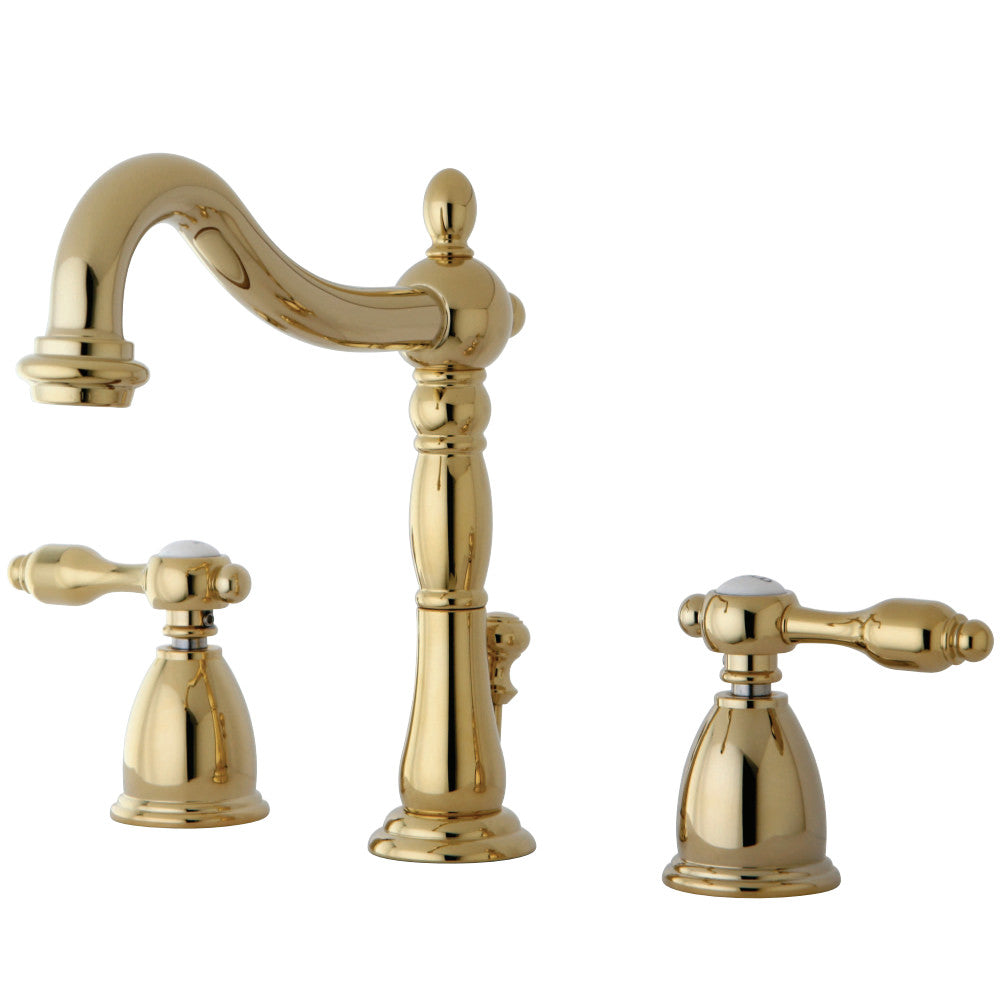 Kingston Brass KB1971TAL Tudor Widespread Bathroom Faucet with Plastic Pop-Up