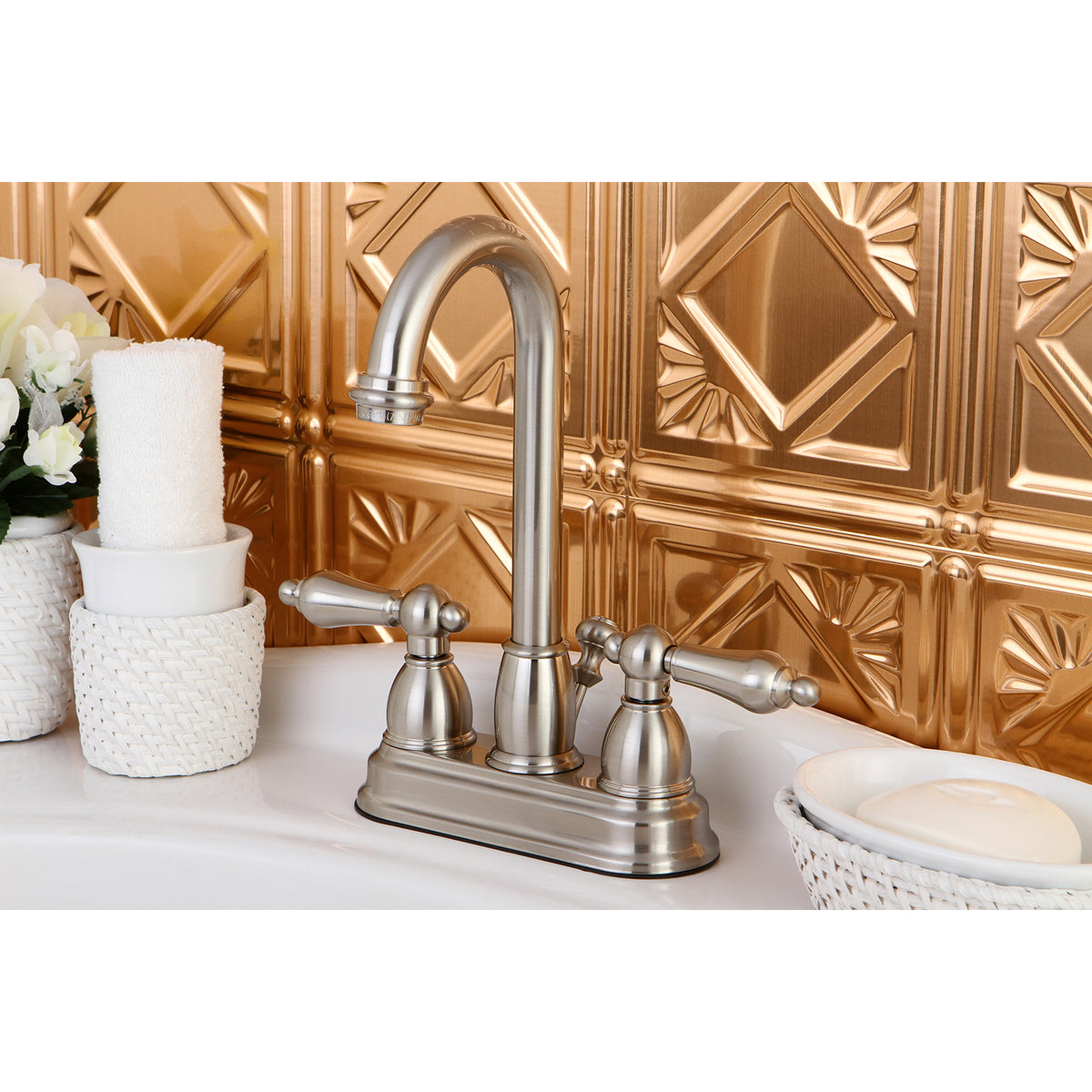 Kingston Brass KB3611AL 4 in. Centerset Bathroom Faucet