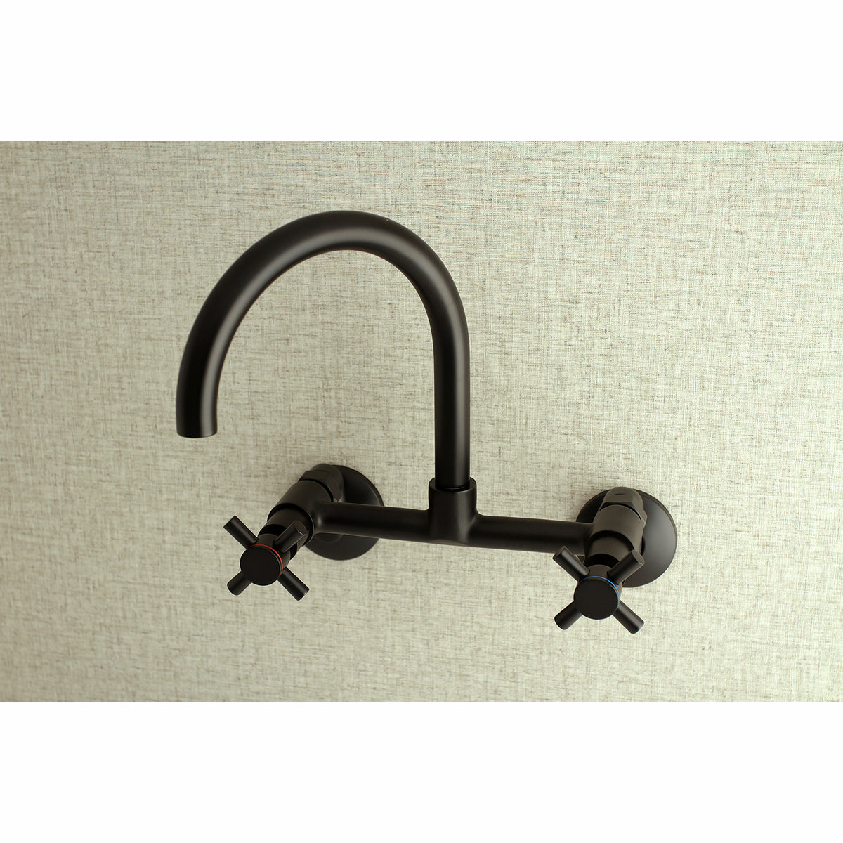 Kingston Brass KS414ORB Concord 8-Inch Adjustable Center Wall Mount Kitchen Faucet