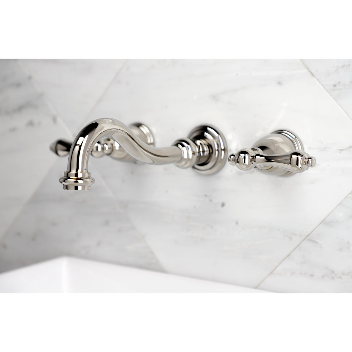 Kingston Brass KS3121AL Vintage 2-Handle Wall Mount Bathroom Faucet