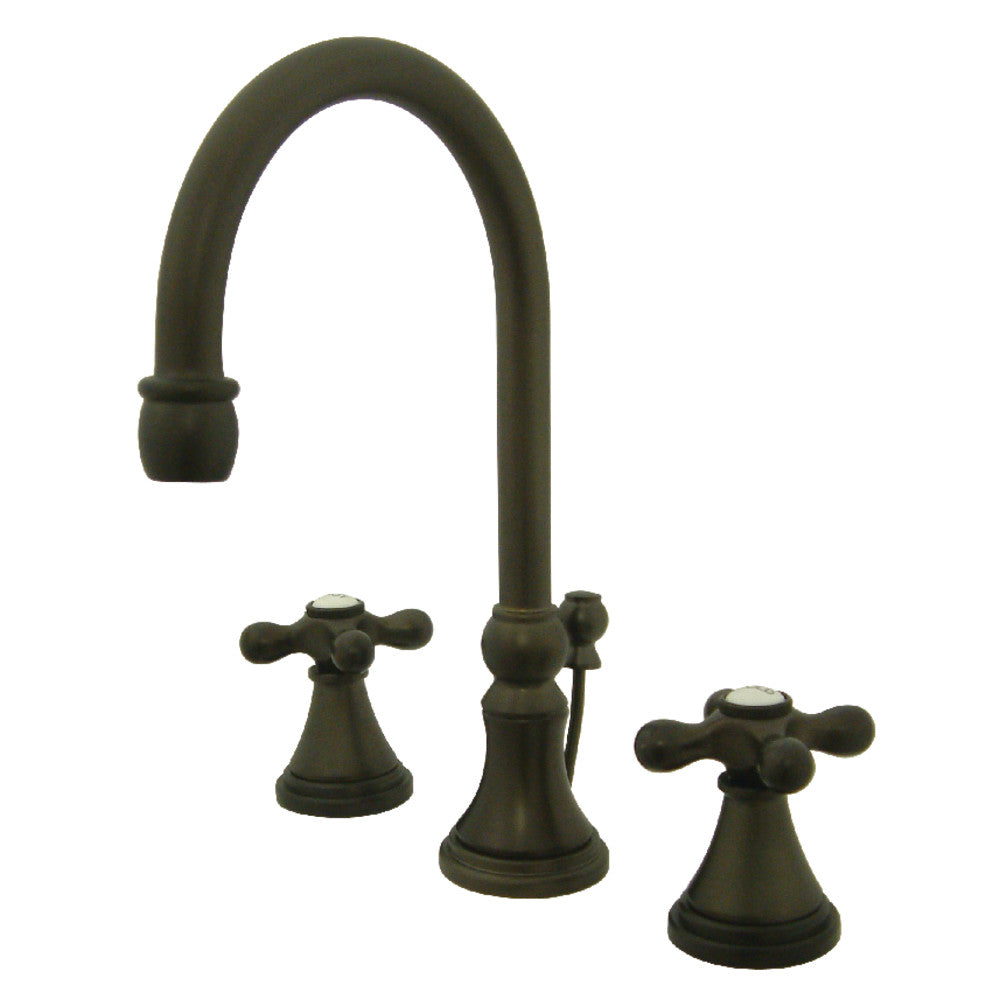 Kingston Brass KS2986AX Governor Widespread Bathroom Faucet with Brass Pop-Up