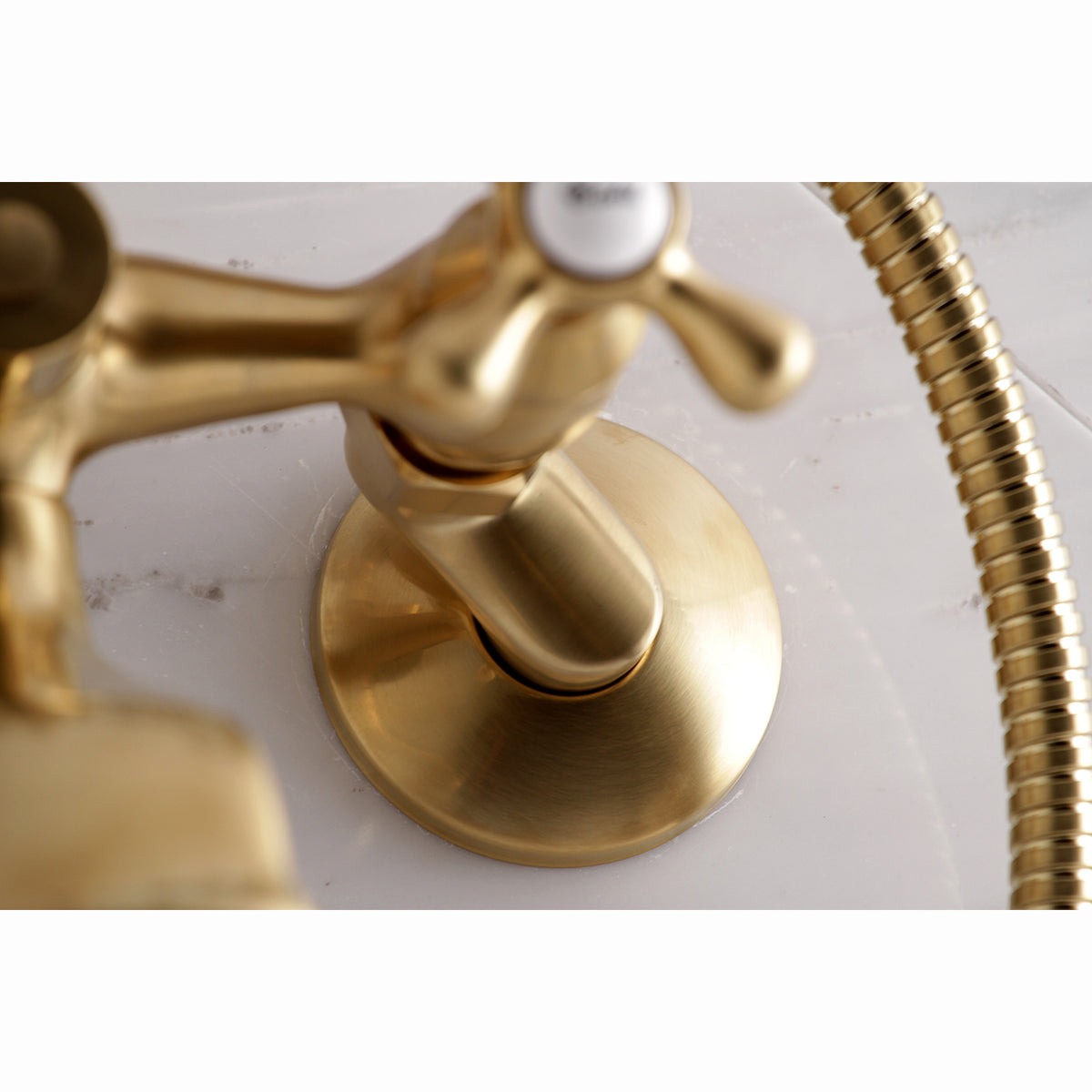 Kingston Tub Wall Mount Clawfoot Tub Faucet with Hand Shower