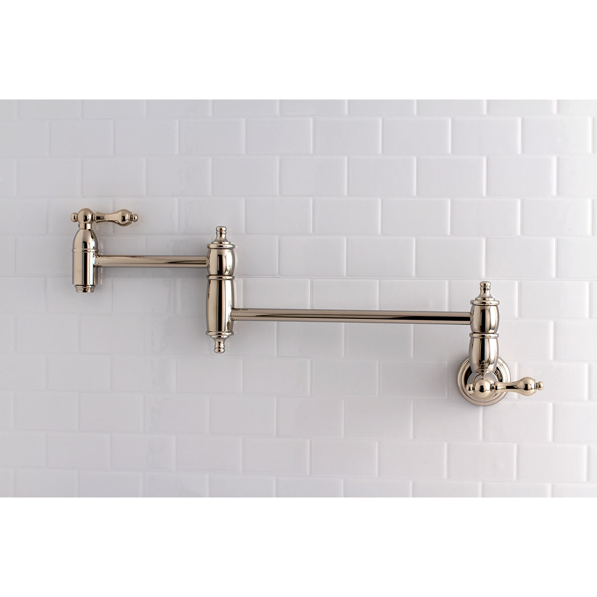 Kingston Brass KS3101AL Restoration Wall Mount Pot Filler Kitchen Faucet