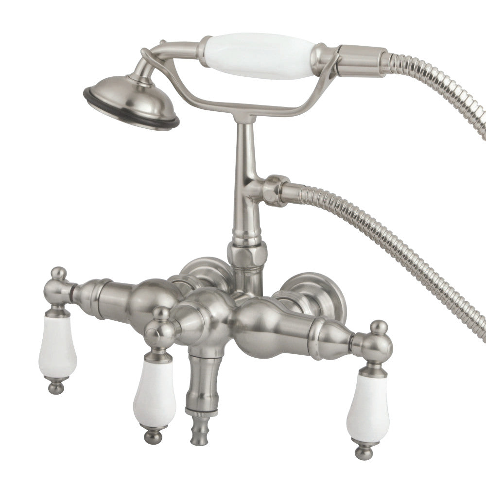 Vintage 3-3/8-Inch Wall Mount Tub Faucet with Hand Shower