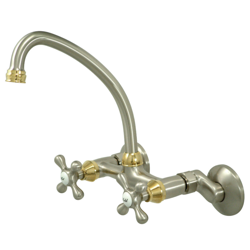 Kingston Brass KS214ORB Kingston Two Handle Wall Mount Kitchen Faucet