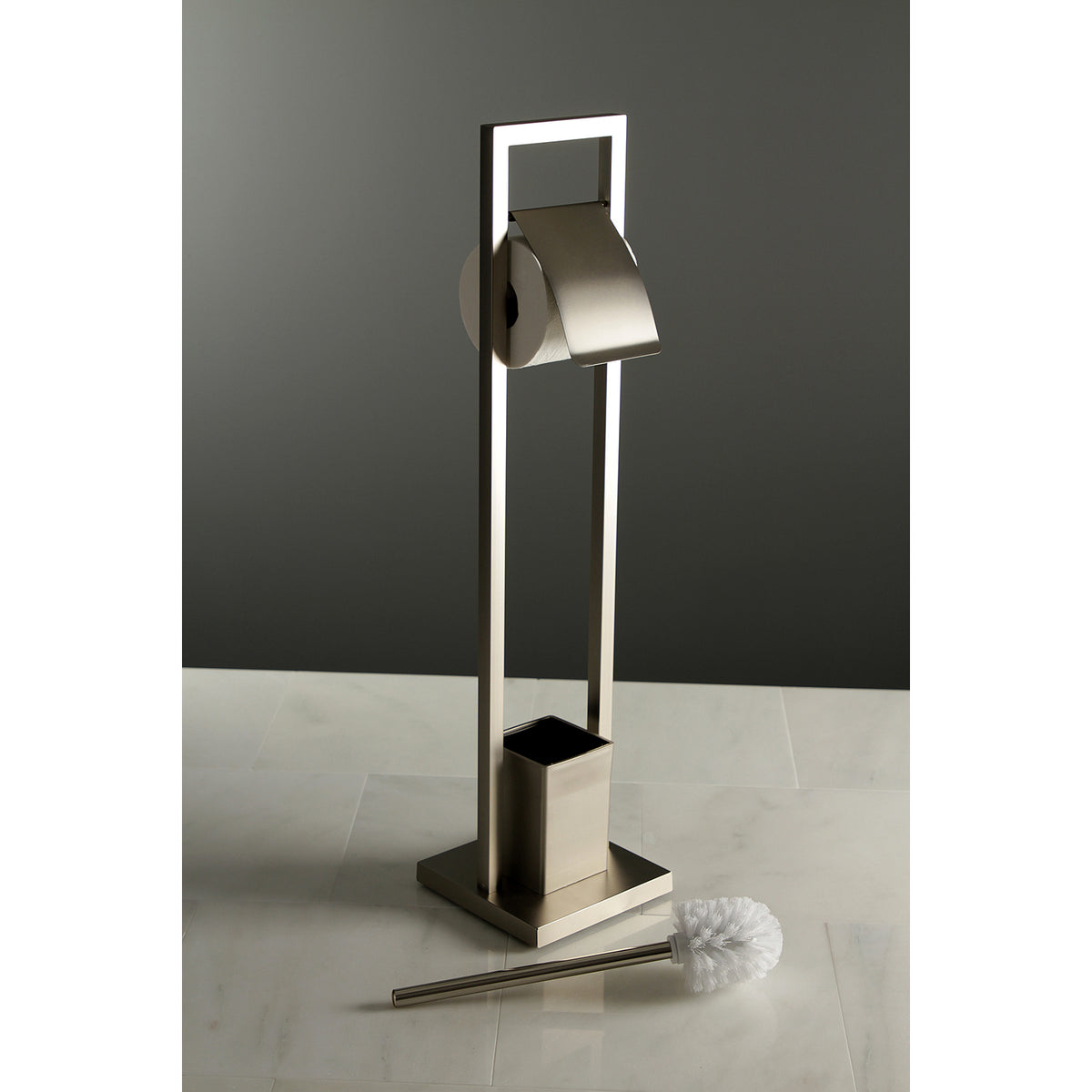 Kingston Brass Pedestal Toilet Paper Holder with Toilet Brush Holder