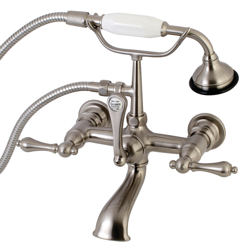 Aqua Vintage 7-Inch Wall Mount Tub Faucet with Hand Shower