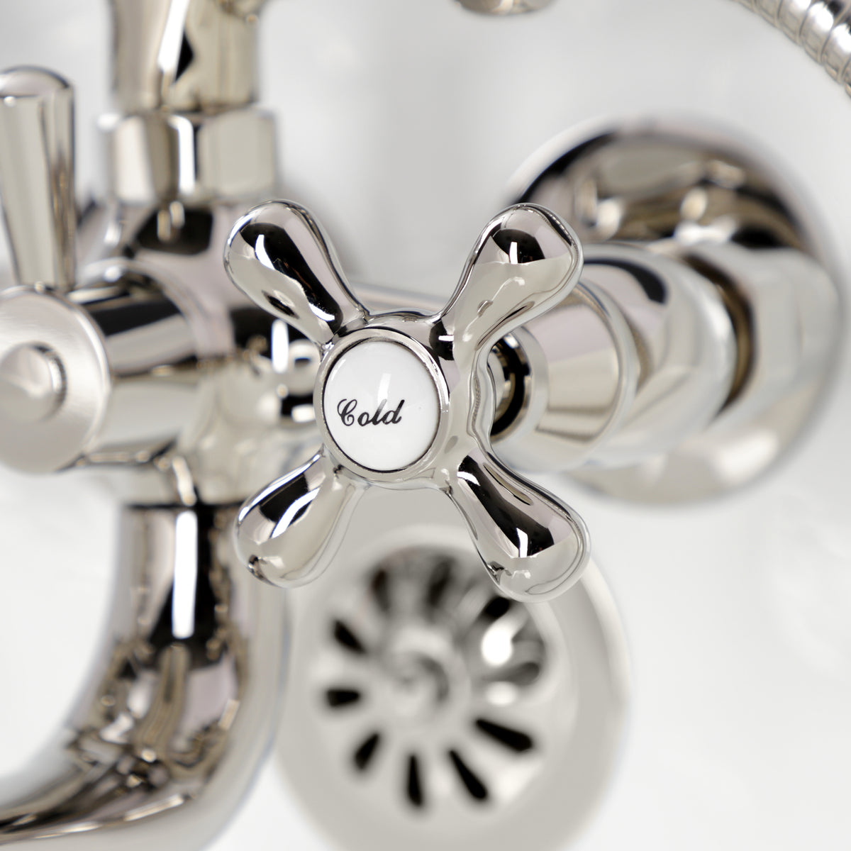 Kingston Wall Mount Clawfoot Tub Faucet with Hand Shower
