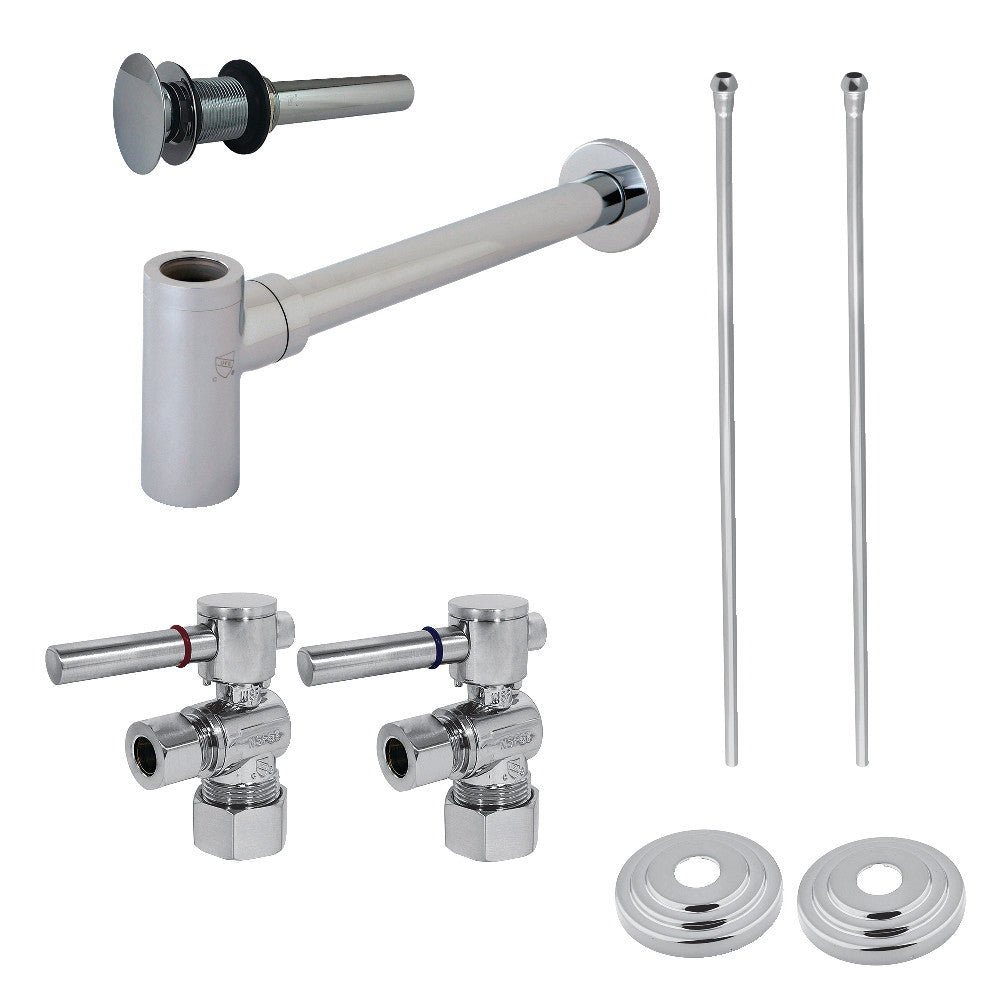 Kingston Brass Modern Plumbing Sink Trim Kit with Bottle Trap and Drain