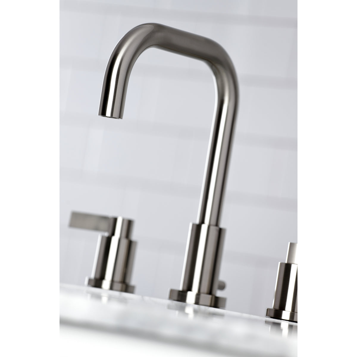 Kingston Brass FSC8938NDL NuvoFusion Widespread Bathroom Faucet with Brass Pop-Up