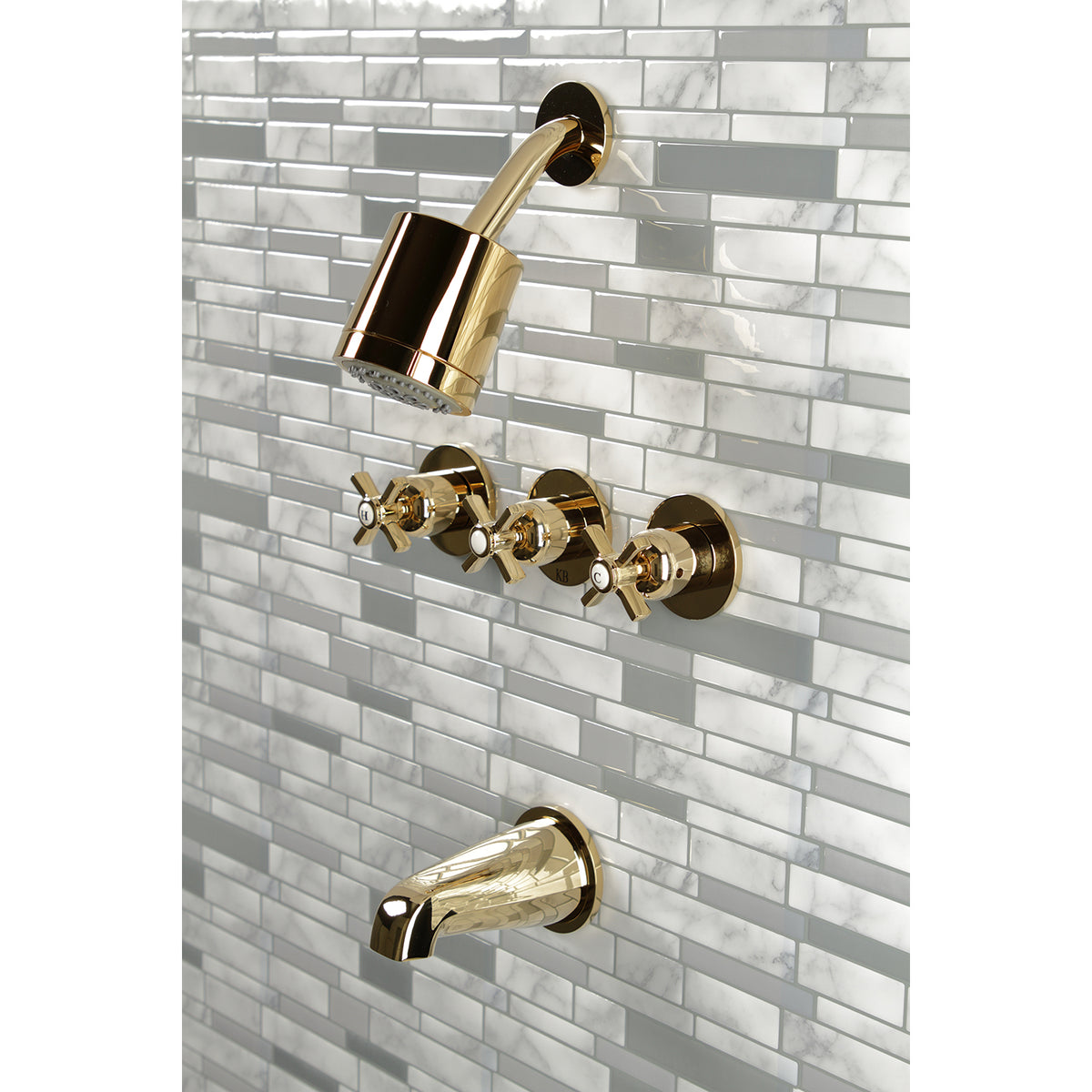 Millennium Three-Handle Tub and Shower Faucet