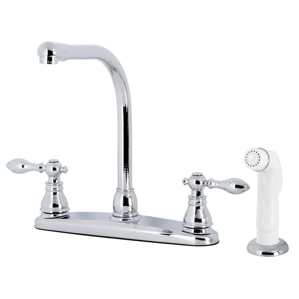 Kingston Brass KB715ACL American Classic Centerset Kitchen Faucet with Side Sprayer