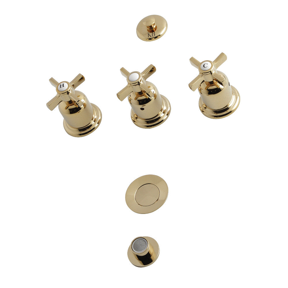Kingston Brass Millennium KB6321ZX 3-Handle Bidet Faucet