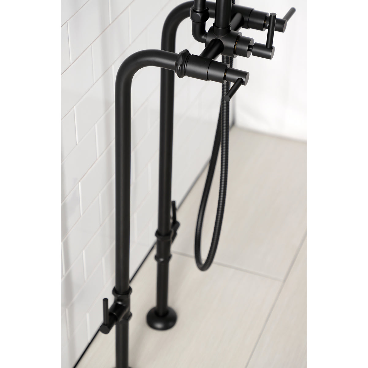 Aqua VintageL Concord Freestanding Tub Faucet with Supply Line, Stop Valve