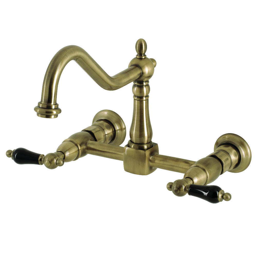 Kingston Brass KS1246PKL Duchess Wall Mount Bridge Kitchen Faucet
