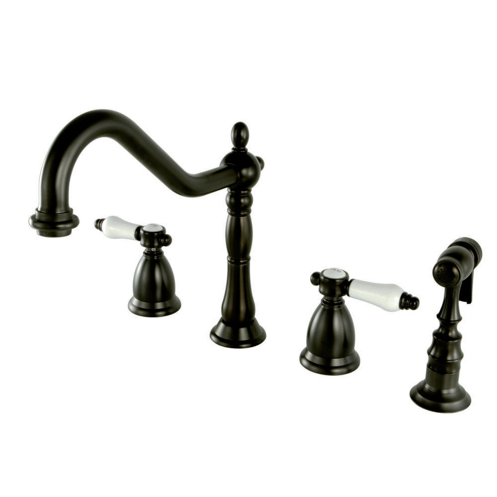 Kingston Brass KS1791BPLBS Widespread Kitchen Faucet