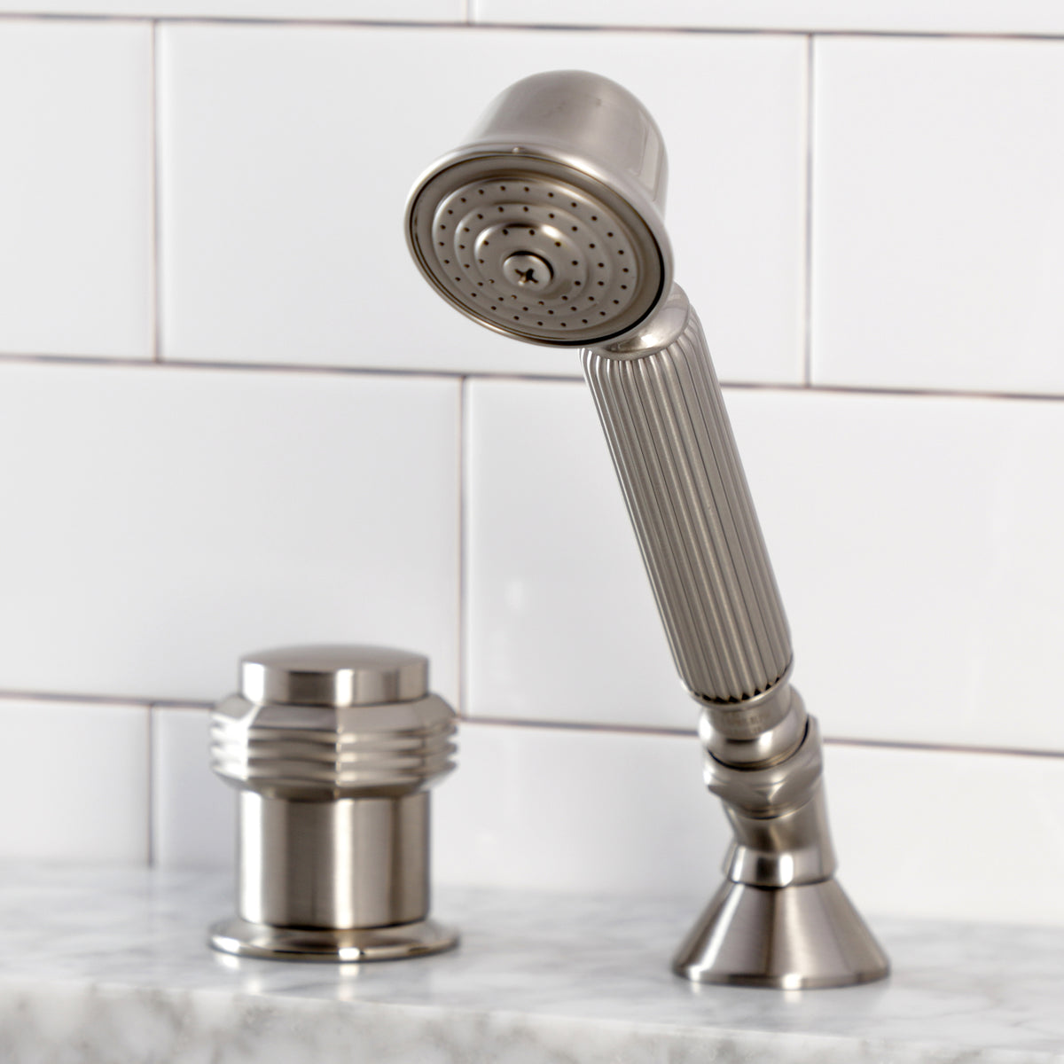 Kingston Brass Deck Mount Hand Shower with Diverter for Roman Tub Faucet